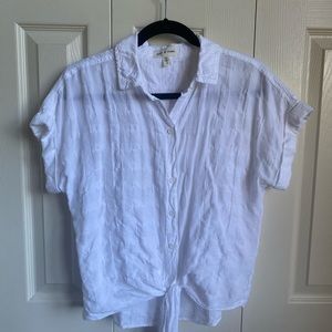 Cloth & Stone Tie Front Shirt